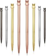 Outus 8 Pieces Owl Metal Ballpoint Pens, School Stationery Office Supplies, Cute Easter Supplies, Black Ink (4 Colors) - Image 2