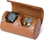 PU Leather Watch & Cufflink Travel Case Combo, Small Watch & Cufflink Ring Organizer, Portable Storage Box For Men Gift - Image 2