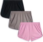 Reebok Girls Athletic Shorts - 3 Pack Active Performance Lightweight Mesh Dolphin Girls Shorts for Running Soccer Gym (7-12) - Image 2