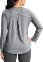 SANTINY Lightweight Long Sleeve Workout Tops for Women Breathable Gym Yoga Athletic Running Hiking Top UPF 50+ Sun Shirts - Image 2