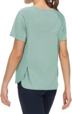 THE GYM PEOPLE Women's Short Sleeve Workout Shirts Breathable Yoga T-Shirts with Side Slits Athletic Tee Tops - Image 2