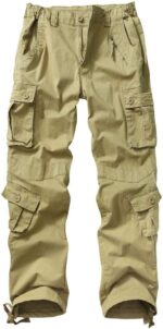 TRGPSG Women's Casual Combat Cargo Pants, Cotton Outdoor Camouflage Military Multi Pockets Work Pants - Image 2