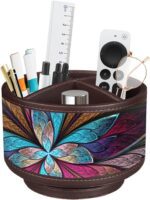 TV Remote Control Holder for Table, 360 Swivel Pen Holder for Desk Organizers and Accessories, Nightstand Organizer Caddy for Media Controllers/Office Supplies, Bedside Decorations for Living Room - Image 2