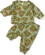 Toddler Baby Waffle Food Long Sleeve Sweatshirt Top Jogger Pants Set Cute Fall Winter Clothes Set - Image 2
