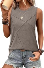 WIHOLL Women's Sleeveless Summer Crewneck Loose Fit Tank Tops - Image 2