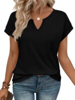 WIHOLL Womens Summer Tops 2026 Cap Short Sleeve Shirts V Neck Tshirts Spring Blouses Beach Vacation Clothes - Image 2