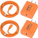 iPhone 17 Pro Max Charger Fast Charging, 2 Pack 40W USB C iPhone 17 Fast Charger Block with 10FT Long Type C to C Charging Cable for iPhone 17/17 Pro Max/17 Pro/Air/16/16 Pro Max/15/15 Pro Max, Orange - Image 2