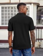 COOFANDY Men's Polo Shirts Short Sleeve Cotton Pique Casual Button T Shirts Classic Fit Collared Golf Shirts - Image 5