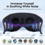 MUSICOZY White Noise Sleep Mask Headphones with 16 Soothing Sounds, Bluetooth Sleep Mask 3D Wireless Music Sleeping Headphones for Side Sleeper - Image 6
