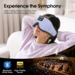 MUSICOZY White Noise Sleep Mask Headphones with 16 Soothing Sounds, Bluetooth Sleep Mask 3D Wireless Music Sleeping Headphones for Side Sleeper - Image 7