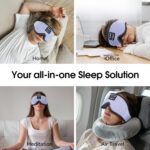 MUSICOZY White Noise Sleep Mask Headphones with 16 Soothing Sounds, Bluetooth Sleep Mask 3D Wireless Music Sleeping Headphones for Side Sleeper - Image 9