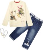 MAXIMGR Toddler Girl Clothes Baby Girl Outfits Cute Long Sleeve Cartoon Top + Jeans Pants Fall Winter Girls Clothing Sets - Image 6