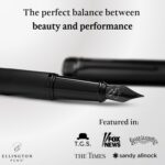 Ellington Pens Luxury Fountain Pen Set - Extra Fine Nib - Includes 3 Ink Cartridges, Refillable Ink Converter, Gift Box - Fountain Pens For Writing, Calligraphy, Journaling, Sketching (The Stealth) - Image 3
