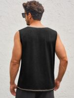 Runcati Men's Workout Tank Tops Sleeveless Gym Muscle Henley Shirt Casual Basic Summer Beach Tops - Image 4