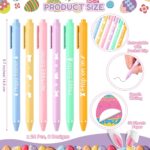 24 Set Easter Eggs Sticky Notes and Pens Set Easter Gifts Colorful Eggs Self Sticky Note Memo Pads with Pens for Classroom Office Supplies Goodies Bag Basket Stuffer Prizes - Image 3
