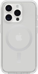 OtterBox iPhone 15 Pro (Only) Symmetry Series Clear Case - (Clear), snaps to MagSafe, ultra-sleek, raised edges protect camera & screen (ships in polybag, ideal for business customers) - Image 3