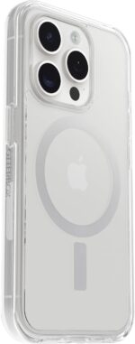 OtterBox iPhone 15 Pro (Only) Symmetry Series Clear Case - (Clear), snaps to MagSafe, ultra-sleek, raised edges protect camera & screen (ships in polybag, ideal for business customers) - Image 5