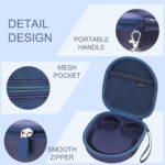 Headphone Case for Sony WH-CH520 JBL Tune Live 670NC Wireless Headphones, Hard EVA On-Ear Headphone Protective Case with Mesh Pocket Storage Cable(Blue) - Image 6