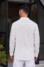 COOFANDY Men's Cotton Linen Henley Shirt Casual Beach Hippie Shirts Long Sleeve T-Shirts - Image 5