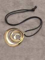 Jeilwiy Leather Necklace For Women Funky Necklace Choker String Cord Necklace with Pendant Boho Style Jewelry - Image 4
