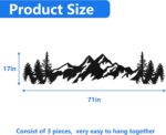 Metal Mountain Wall Art 71 Inch Long, Mountain Wall Decor, Hangings for Living Room, Bedroom - Image 3