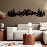 Metal Mountain Wall Art 71 Inch Long, Mountain Wall Decor, Hangings for Living Room, Bedroom - Image 5