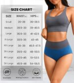 Eiggam High Waisted Underwear for Women Tummy Control Panties Cotton Briefs Full Coverage Breathable Underwear Packs Women - Image 8