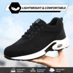 GLANOUDUN Steel Toe Shoes for Men Black Work Shoes Lightweight Safety Shoe for Men Indestructible Steel Toe Sneakers Industrial Construction Shoe Men's Work & Safety Footwear - Image 7