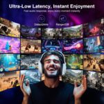 HW10 Wireless Gaming Headset for PS5, PS4, PC, Switch, Mac, 2.4GHz Wireless Gaming Headphone with Flip Noise Canceling Mic, 50H Battery, 50mm Drivers, RGB Lights (White/Black) - Image 4