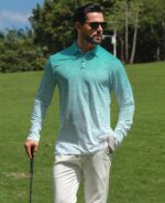 zeetoo Long Sleeve Polo Shirts for Men Golf Polo Collared Shirts Performance Athletic Casual Golf Shirts - Image 3