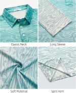 zeetoo Long Sleeve Polo Shirts for Men Golf Polo Collared Shirts Performance Athletic Casual Golf Shirts - Image 7