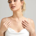 Zeffy Gold Pearl Necklace for Women, Dainty 14K Gold/Silve Plated Layered Pearl Choker Pearl Earrings Pearl Bracelets Wedding Trendy Gold Jewelry Set for Women Gifts - Image 5