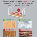 Under Desk Drawer Organizer, Self-Adhesive Storage, Office & Home Stationery (Large-White) - Image 4