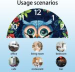 CHGCRAFT 12 Inch Owl Wall Clock Cartoon Owl Wall Clocks Battery Operated Silent Non Ticking Wall Clock Modern Decorative Clock for Home Living Room Kitchen Bedroom Office - Image 4