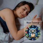CHGCRAFT 12 Inch Owl Wall Clock Cartoon Owl Wall Clocks Battery Operated Silent Non Ticking Wall Clock Modern Decorative Clock for Home Living Room Kitchen Bedroom Office - Image 5
