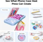 HTVRONT Phone Case Heat Press Machine Compatible with iPhone- H17 Vacuum Heat Press Machine for Phone Cases- Sublimation Press for Custom Phone Case, Badges, Coasters, Includes Film & Fixture - Image 4