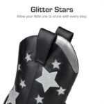 DREAM PAIRS Girls Cowgirl Boots Mid Calf Glitter Cowboy Western Boots Toddler Girls Star Riding Shoes - Image 3