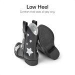 DREAM PAIRS Girls Cowgirl Boots Mid Calf Glitter Cowboy Western Boots Toddler Girls Star Riding Shoes - Image 5