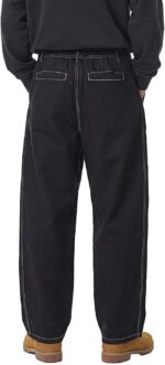 WZIKAI Men's Baggy Casual Pants Elastic Waist Parachute Pants Wide Leg Streetwear Trousers with Pockets - Image 4