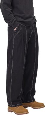 WZIKAI Men's Baggy Casual Pants Elastic Waist Parachute Pants Wide Leg Streetwear Trousers with Pockets - Image 5
