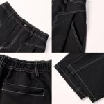 WZIKAI Men's Baggy Casual Pants Elastic Waist Parachute Pants Wide Leg Streetwear Trousers with Pockets - Image 6
