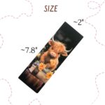 Highland Cow Bookmarks 10PC Page Markers for Book Lovers Teacher Office Stationery Supplies Animal Bulk Gift Set Fun Office Reading Accessories Bookish Bookworm Adults Women - Image 3