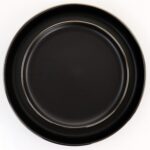 Elama Paul 16 Piece Stoneware Dinnerware Set in Matt Black with Gold Rim, Matte Black, 16 Piece Set (Arthur Paul Louis Set) - Image 8