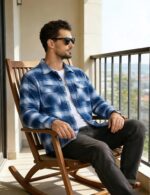 MAGNIVIT Flannel Shirt for Men Cotton Long Sleeve Plaid Shirt Lightweight Button Up Checkered Shirt Jacket with 2 Pockets - Image 4