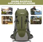 70L Camping Hiking Backpack with Rain Cover Waterproof Backpacking Backpack for Hiking Treeking Climbing Outdoor - Image 3