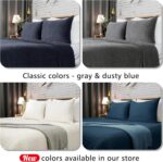 ELEGANT LIFE HOME Velvet Quilt Oversized King Reversible Royal Cotton Velvet Pic-Stitch Bedding Quilt - King Size - 108'' x 92'', Grey - Image 5