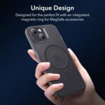 ESR for iPhone 15 Case, Compatible with MagSafe, Military-Grade Protection, Resists Yellowing and Scratches, Magnetic Phone Case for iPhone 15, Zero Series, Frosted Black - Image 5
