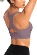 AENLLEY Padded Racerback Sports Bras for Women - Breathable Medium Support for Yoga Gym Workout Fitness - Image 6