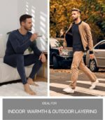 wirarpa Men's Long Johns Thermal Underwear Set Light Fleece Lined Base Layer Long Sleeve Top and Bottom - Image 6