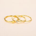 Mameloly 1.5mm 925 Sterling Silver 14K Gold Plated CZ Wedding Bands for Women Dainty Stackable Cubic Zirconia Engagement Rings for Her Size 3-12 - Image 3